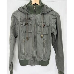 Ashley by 26 International Military Cotton Hooded Jacket Women S Olive Green